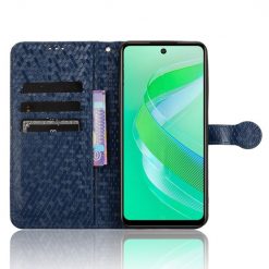 Kryty na mobil | Peňaženkové puzdro Honeycomb Dot Texture Case modré – Infinix Smart 8 | Kryty na mobil