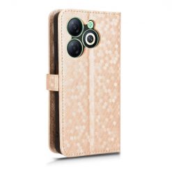 Peňaženkové puzdro Honeycomb Dot Texture Case zlaté – Infinix Smart 8 | Kryty na mobil Kryty na mobil | Peňaženkové puzdro Honeycomb Dot Texture Case zlaté – Infinix Smart 8 | Kryty na mobil