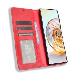 Kryty na mobil | Peňaženkové puzdro Retro Leather červené – Nubia Z60 Ultra | Kryty na mobil