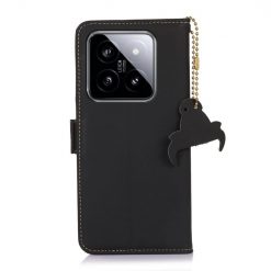 Kryty na mobil | Peňaženkové puzdro RFID Leather case čierne – Xiaomi 14 | Kryty na mobil
