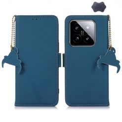 Kryty na mobil | Peňaženkové puzdro RFID Leather case modré – Xiaomi 14 | Kryty na mobil