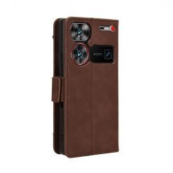 Kryty na mobil | Peňaženkové puzdro Slots case hnedé – Nubia Z60 Ultra | Kryty na mobil