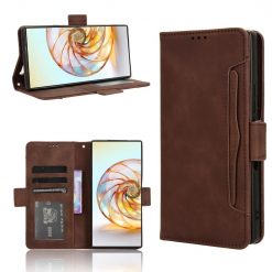 Kryty na mobil | Peňaženkové puzdro Slots case hnedé – Nubia Z60 Ultra | Kryty na mobil