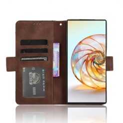 Kryty na mobil | Peňaženkové puzdro Slots case hnedé – Nubia Z60 Ultra | Kryty na mobil