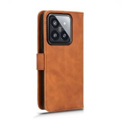 Kryty na mobil | Peňaženkové puzdro Solid hnedé – Xiaomi 14 | Kryty na mobil