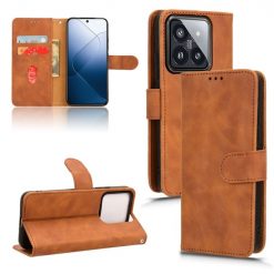 Kryty na mobil | Peňaženkové puzdro Solid hnedé – Xiaomi 14 | Kryty na mobil