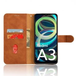Peňaženkové puzdro Solid hnedé – Xiaomi Redmi A3 | Kryty na mobil Kryty na mobil | Peňaženkové puzdro Solid hnedé – Xiaomi Redmi A3 | Kryty na mobil