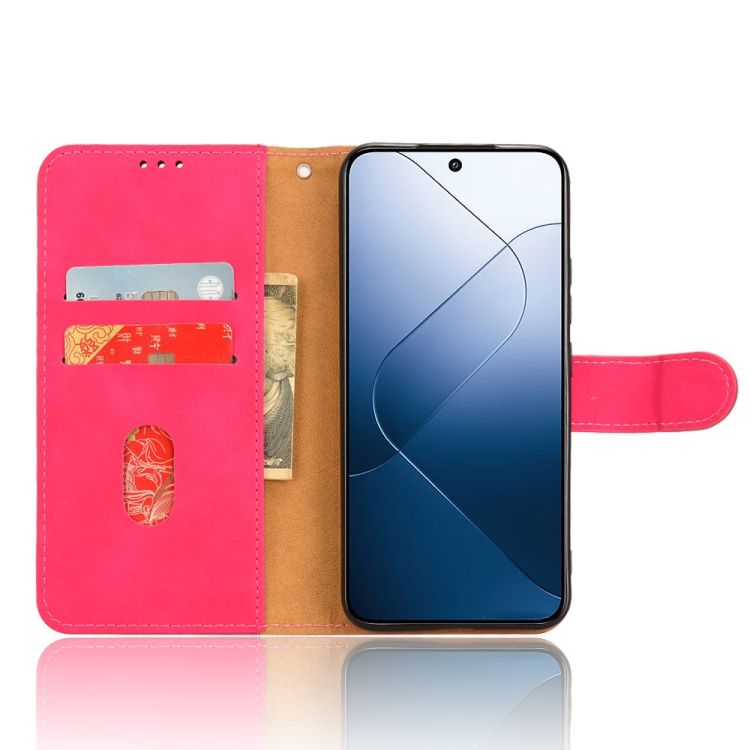 Peňaženkové puzdro Solid ružové – Xiaomi 14 | Kryty na mobil Kryty na mobil | Peňaženkové puzdro Solid ružové – Xiaomi 14 | Kryty na mobil