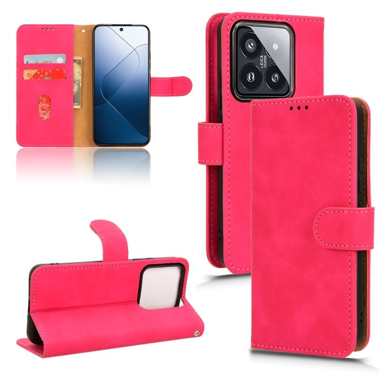 Peňaženkové puzdro Solid ružové – Xiaomi 14 | Kryty na mobil Kryty na mobil | Peňaženkové puzdro Solid ružové – Xiaomi 14 | Kryty na mobil