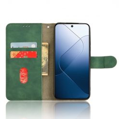 Kryty na mobil | Peňaženkové puzdro Solid zelené – Xiaomi 14 | Kryty na mobil
