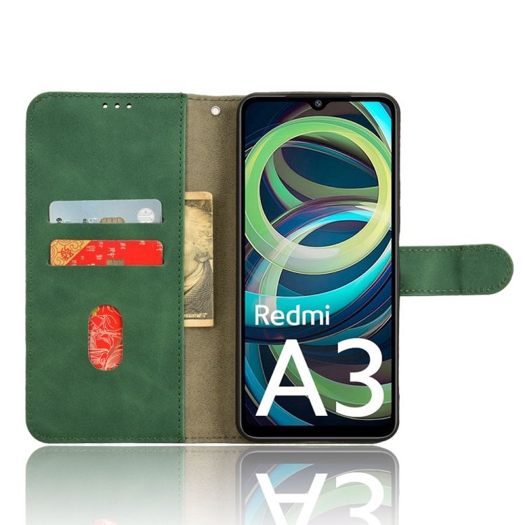 Peňaženkové puzdro Solid zelené – Xiaomi Redmi A3 | Kryty na mobil Kryty na mobil | Peňaženkové puzdro Solid zelené – Xiaomi Redmi A3 | Kryty na mobil