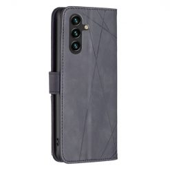 Knižkové puzdro Rhombus čierne – Samsung Galaxy A55 5G | Kryty na mobil Kryty na mobil | Knižkové puzdro Rhombus čierne – Samsung Galaxy A55 5G | Kryty na mobil