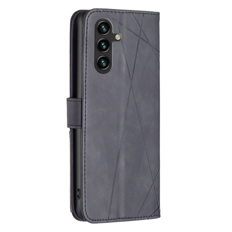 Knižkové puzdro Rhombus čierne – Samsung Galaxy A55 5G | Kryty na mobil Kryty na mobil | Knižkové puzdro Rhombus čierne – Samsung Galaxy A55 5G | Kryty na mobil