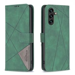 Knižkové puzdro Rhombus zelené – Samsung Galaxy A55 5G | Kryty na mobil Kryty na mobil | Knižkové puzdro Rhombus zelené – Samsung Galaxy A55 5G | Kryty na mobil