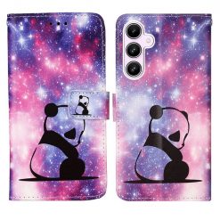 Kryty na mobil | Knižkové puzdro Trendy Cross case Baby panda – Samsung Galaxy A35 5G | Kryty na mobil