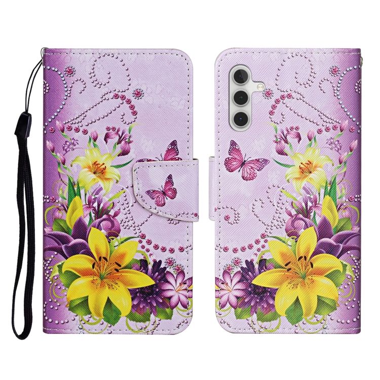 Knižkové puzdro Trendy Cross case Fialový motýľ – Samsung Galaxy A35 5G | Kryty na mobil Kryty na mobil | Knižkové puzdro Trendy Cross case Fialový motýľ – Samsung Galaxy A35 5G | Kryty na mobil