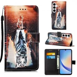 Knižkové puzdro Trendy Cross case Mačka a tiger – Samsung Galaxy A35 5G | Kryty na mobil Kryty na mobil | Knižkové puzdro Trendy Cross case Mačka a tiger – Samsung Galaxy A35 5G | Kryty na mobil
