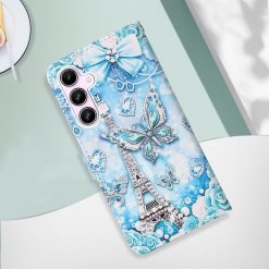 Knižkové puzdro Trendy Cross case Motýľ a Paríž – Samsung Galaxy A35 5G | Kryty na mobil Kryty na mobil | Knižkové puzdro Trendy Cross case Motýľ a Paríž – Samsung Galaxy A35 5G | Kryty na mobil