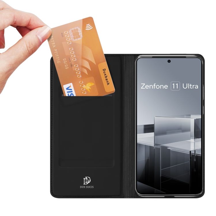 Peňaženkové puzdro Dux Ducis Skin Pro čierne – Asus Zenfone 11 Ultra | Kryty na mobil Kryty na mobil | Peňaženkové puzdro Dux Ducis Skin Pro čierne – Asus Zenfone 11 Ultra | Kryty na mobil
