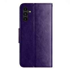 Peňaženkové puzdro Embossing Pattern Motýľ a kvet tmavofialové – Samsung Galaxy A35 5G | Kryty na mobil Kryty na mobil | Peňaženkové puzdro Embossing Pattern Motýľ a kvet tmavofialové – Samsung Galaxy A35 5G | Kryty na mobil