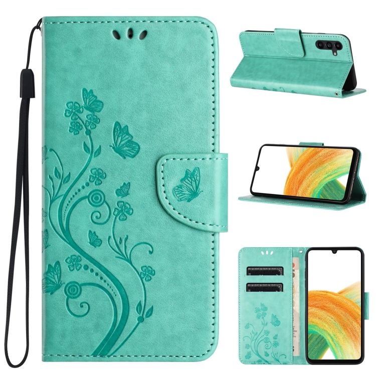 Peňaženkové puzdro Embossing Pattern Motýľ a kvet zelené – Samsung Galaxy A35 5G | Kryty na mobil Kryty na mobil | Peňaženkové puzdro Embossing Pattern Motýľ a kvet zelené – Samsung Galaxy A35 5G | Kryty na mobil