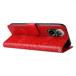Peňaženkové puzdro Embossing Pattern Slnečnica červené – Realme C67 4G | Kryty na mobil Kryty na mobil | Peňaženkové puzdro Embossing Pattern Slnečnica červené – Realme C67 4G | Kryty na mobil