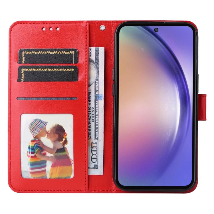 Peňaženkové puzdro Embossing Pattern Slnečnica červené – Samsung Galaxy A55 5G | Kryty na mobil Kryty na mobil | Peňaženkové puzdro Embossing Pattern Slnečnica červené – Samsung Galaxy A55 5G | Kryty na mobil