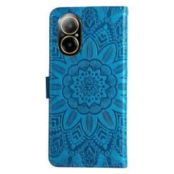 Peňaženkové puzdro Embossing Pattern Slnečnica modré – Realme C67 4G | Kryty na mobil Kryty na mobil | Peňaženkové puzdro Embossing Pattern Slnečnica modré – Realme C67 4G | Kryty na mobil