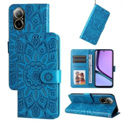 Peňaženkové puzdro Embossing Pattern Slnečnica modré – Realme C67 4G | Kryty na mobil Kryty na mobil | Peňaženkové puzdro Embossing Pattern Slnečnica modré – Realme C67 4G | Kryty na mobil