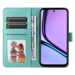Kryty na mobil | Peňaženkové puzdro Embossing Pattern Slnečnica zelené – Realme C67 4G | Kryty na mobil
