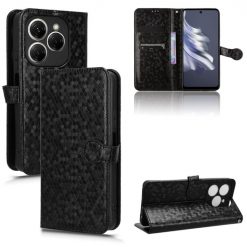 Peňaženkové puzdro Honeycomb Dot Texture Case čierne – Tecno Spark 20 Pro | Kryty na mobil Kryty na mobil | Peňaženkové puzdro Honeycomb Dot Texture Case čierne – Tecno Spark 20 Pro | Kryty na mobil