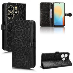 Kryty na mobil | Peňaženkové puzdro Honeycomb Dot Texture Case čierne – Tecno Spark 20C / 20 / Go 2024 | Kryty na mobil