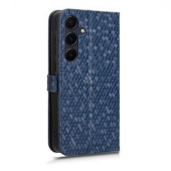Kryty na mobil | Peňaženkové puzdro Honeycomb Dot Texture Case modré – Samsung Galaxy A35 5G | Kryty na mobil
