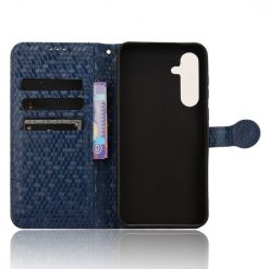 Kryty na mobil | Peňaženkové puzdro Honeycomb Dot Texture Case modré – Samsung Galaxy A35 5G | Kryty na mobil