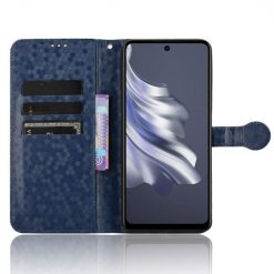 Kryty na mobil | Peňaženkové puzdro Honeycomb Dot Texture Case modré – Tecno Spark 20 Pro | Kryty na mobil