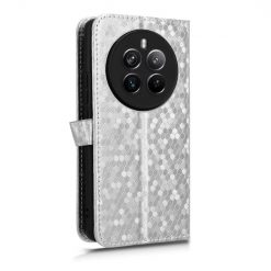 Peňaženkové puzdro Honeycomb Dot Texture Case strieborné – Realme 12 Pro 5G / 12 Pro+ | Kryty na mobil Kryty na mobil | Peňaženkové puzdro Honeycomb Dot Texture Case strieborné – Realme 12 Pro 5G / 12 Pro+ | Kryty na mobil