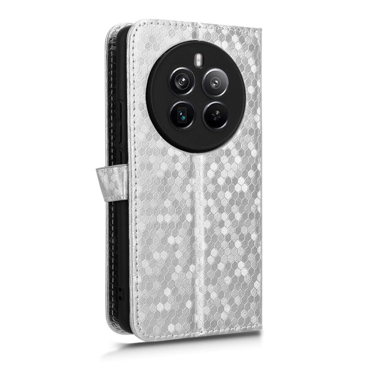Peňaženkové puzdro Honeycomb Dot Texture Case strieborné – Realme 12 Pro 5G / 12 Pro+ | Kryty na mobil Kryty na mobil | Peňaženkové puzdro Honeycomb Dot Texture Case strieborné – Realme 12 Pro 5G / 12 Pro+ | Kryty na mobil