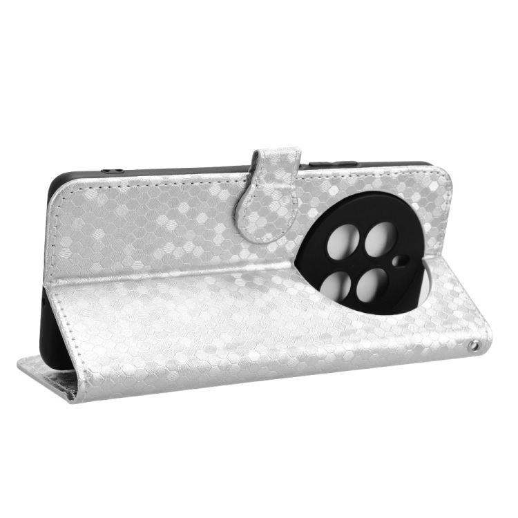 Peňaženkové puzdro Honeycomb Dot Texture Case strieborné – Realme 12 Pro 5G / 12 Pro+ | Kryty na mobil Kryty na mobil | Peňaženkové puzdro Honeycomb Dot Texture Case strieborné – Realme 12 Pro 5G / 12 Pro+ | Kryty na mobil