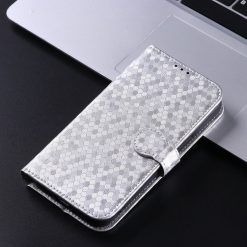 Kryty na mobil | Peňaženkové puzdro Honeycomb Dot Texture Case strieborné – Samsung Galaxy A35 5G | Kryty na mobil
