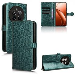 Kryty na mobil | Peňaženkové puzdro Honeycomb Dot Texture Case zelené – Realme 12 Pro 5G / 12 Pro+ | Kryty na mobil