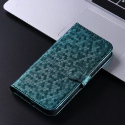 Kryty na mobil | Peňaženkové puzdro Honeycomb Dot Texture Case zelené – Samsung Galaxy A35 5G | Kryty na mobil