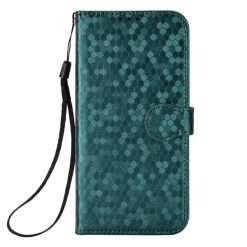 Kryty na mobil | Peňaženkové puzdro Honeycomb Dot Texture Case zelené – Samsung Galaxy A35 5G | Kryty na mobil