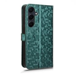 Kryty na mobil | Peňaženkové puzdro Honeycomb Dot Texture Case zelené – Samsung Galaxy A35 5G | Kryty na mobil