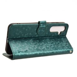 Kryty na mobil | Peňaženkové puzdro Honeycomb Dot Texture Case zelené – Samsung Galaxy A35 5G | Kryty na mobil
