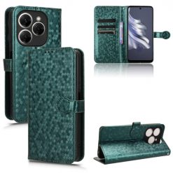 Peňaženkové puzdro Honeycomb Dot Texture Case zelené – Tecno Spark 20 Pro | Kryty na mobil Kryty na mobil | Peňaženkové puzdro Honeycomb Dot Texture Case zelené – Tecno Spark 20 Pro | Kryty na mobil