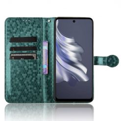 Peňaženkové puzdro Honeycomb Dot Texture Case zelené – Tecno Spark 20 Pro | Kryty na mobil Kryty na mobil | Peňaženkové puzdro Honeycomb Dot Texture Case zelené – Tecno Spark 20 Pro | Kryty na mobil