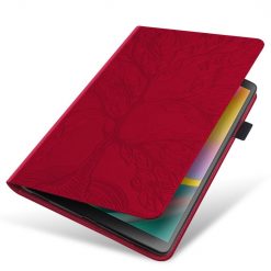 Kryty na mobil | Knižkové puzdro Embossing Pattern Strom červené – Xiaomi Pad 6S Pro | Kryty na mobil