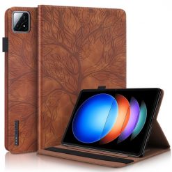 Knižkové puzdro Embossing Pattern Strom hnedé – Xiaomi Pad 6S Pro