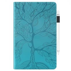 Kryty na mobil | Knižkové puzdro Embossing Pattern Strom modré – Xiaomi Pad 6S Pro | Kryty na mobil