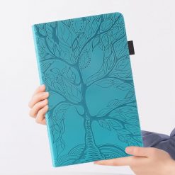 Kryty na mobil | Knižkové puzdro Embossing Pattern Strom modré – Xiaomi Pad 6S Pro | Kryty na mobil